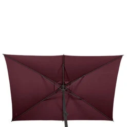 Parasol Mat Central 2x3 M Loompa Bordeaux Hespéride -Plein air Deco parasol mat central 2x3 m loompa bordeaux hesperide 4