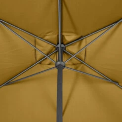Parasol Mat Central 2x3 M Loompa Moutarde Hespéride -Plein air Deco parasol mat central 2x3 m loompa moutarde hesperide 5