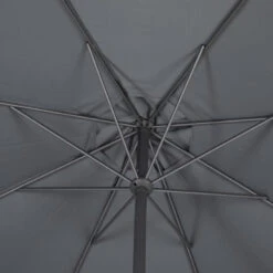 Parasol Mat Central Rond 3m Loompa Ardoise Hespéride -Plein air Deco parasol mat central rond 3 loompa ardoise hesperide 4