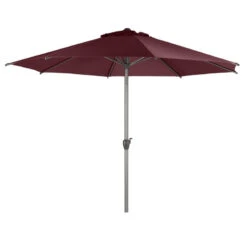 Parasol Mat Central Rond 3m Loompa Bordeaux Hespéride 10 Parasol Mat Central Rond 3m Loompa Bordeaux Hespéride -Plein air Deco parasol mat central rond 3m loompa bordeaux hesperide 1