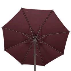 Parasol Mat Central Rond 3m Loompa Bordeaux Hespéride 12 Parasol Mat Central Rond 3m Loompa Bordeaux Hespéride -Plein air Deco parasol mat central rond 3m loompa bordeaux hesperide 3