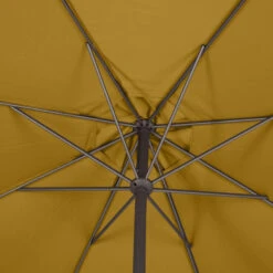Parasol Mat Central Rond 3m Loompa Moutarde Hespéride -Plein air Deco parasol mat central rond 3m loompa moutarde hesperide 4