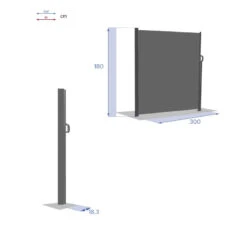 Paravent écran Antao Graphite Hespéride -Plein air Deco paravent ecran antao graphite hesperide 1 6