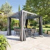 Pergola Carrée 3,6x3,6m Evora Graphite Hespéride -Plein air Deco pergola carree 36x36m evora graphite hesperide