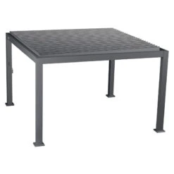 Pergola Carrée 3,6x3,6m Evora Graphite Hespéride -Plein air Deco pergola carree 36x36m evora graphite hesperide 2
