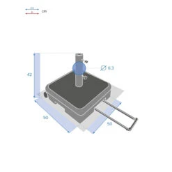 Pied De Parasol Valise à Roulettes Lostano 40kg Hespéride -Plein air Deco pied de parasol valise roulettes lostano 40kg hesperide 5