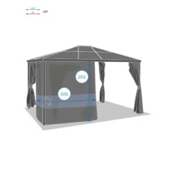 Rideaux De Tonnelle Belize Ardoise Hespéride -Plein air Deco rideaux de tonnelle belize ardoise hesperide 2