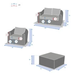 Salon 4 Places Moorea Terre Ombre Hespéride -Plein air Deco salon 4 places moorea terre ombre hesperide 1 7