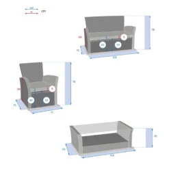 Salon Bora-bora Terre Ombre 4 Places Hespéride -Plein air Deco salon bora bora terre ombre 4 places hesperide 3