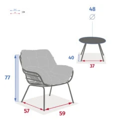 Salon De Jardin 2 Places Paopao Graphite Hespéride -Plein air Deco salon de jardin 2 places paopao graphite hesperide 3
