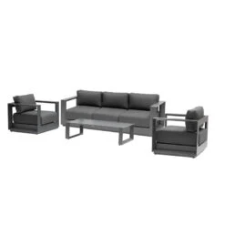 Plein air Deco -Plein air Deco salon de jardin allure graphite 5p hesperide 1