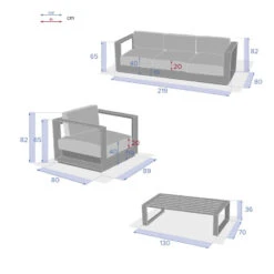 Salon De Jardin Allure Graphite 5p Hespéride -Plein air Deco salon de jardin allure graphite 5p hesperide 3