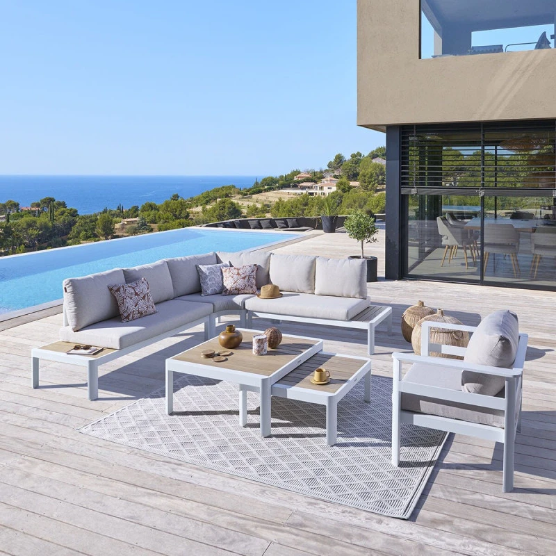 Salon De Jardin D'angle Paradize Blanc Hespéride 3 Salon De Jardin D'angle Paradize Blanc Hespéride