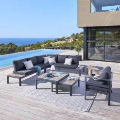 Salon De Jardin D'angle Paradize Graphite Hespéride