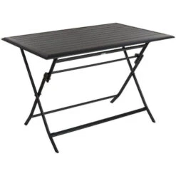 Table Alu Pliante Azua 4 Places Graphite Hespéride