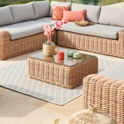 Table Basse Extérieure Carrée Savinia Coloris Tahini Hespéride -Plein air Deco table basse exterieure carree savinia coloris tahini hesperide 1