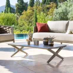 Table Basse Extérieure Embruns Praline Hespéride -Plein air Deco table basse exterieure embruns praline hesperide 1