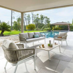 Table Basse Extérieure Oriengo Blanc Hespéride -Plein air Deco table basse exterieure oriengo blanc hesperide 2