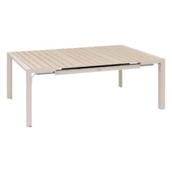 Table De Jardin Extensible Carrée Evasion Lin Et Argile Hespéride -Plein air Deco table de jardin extensible carree evasion lin et argile hesperide 2