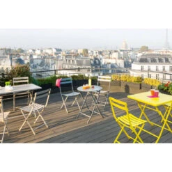 Table Ronde Pliante Greensboro 2p Graphite Hespéride -Plein air Deco table de jardin ronde hesperide 60cm greensboro graphite 3