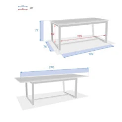Table Extérieure En Bois Extensible 10 Places Rioni Hespéride -Plein air Deco table exterieure en bois extensible 10 places rioni hesperide 3