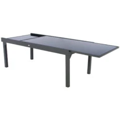 Table Rectangulaire Ext. Verre Piazza 12 P. Graphite Hespéride -Plein air Deco table piazza extensible 12 personnes hesperide anthracite graphite 3