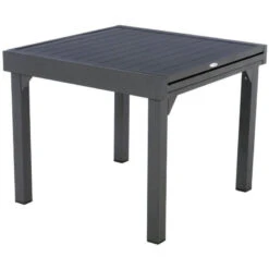 Table Rectangulaire Extensible Piazza 8 P. Graphite Hespéride -Plein air Deco table rectangulaire extensible piazza 8 personnes graphite hesperide 2