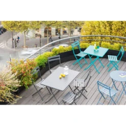 Table Rectangulaire Pliante Greensboro 4p Graphite Hespéride -Plein air Deco table rectangulaire greensboro 110x70cm graphite hesperide 3