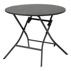 Table Ronde Pliante Greensboro 4p Graphite Hespéride