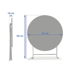 Table Ronde Pliante Greensboro 4p Olive Hespéride -Plein air Deco table ronde pliante greensboro 4p olive hesperide 3