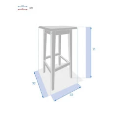 Tabouret Hauts De Jardin Tiwi Acacia Hespéride -Plein air Deco tabouret hauts de jardin tiwi acacia hesperide 2