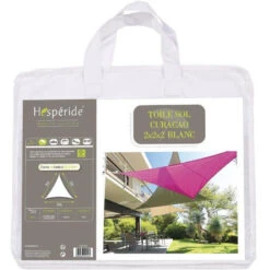 Toile Solaire 2x2x2m Curacao Blanc Hespéride -Plein air Deco toile solaire 2x2x2m luxe hesperide curacao blanc 2