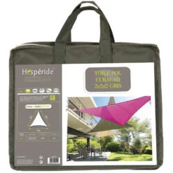 Toile Solaire 2x2x2m Curacao Gris Hespéride -Plein air Deco toile solaire 2x2x2m luxe hesperide curacao gri 2