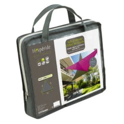 Toile Solaire 4x4x4m Curacao Gris Hespéride -Plein air Deco toile solaire 4x4x4m luxe hesperide curacao gris 3