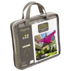 Toile Solaire 4x4x4m Curacao Taupe Hespéride -Plein air Deco toile solaire 4x4x4m luxe hesperide curacao taupe 3