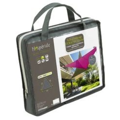 Toile Solaire 5x5x5m Curacao Gris Hespéride -Plein air Deco toile solaire 5x5x5m luxe hesperide curacao gris 3