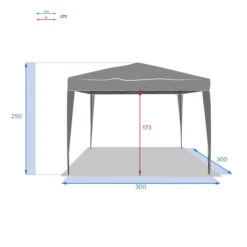 Tonnelle Pliante Carrée Hespéride 3x3m Easy Up Gris Ardoise -Plein air Deco tonnelle pliante hesperide 3x3m easy up gris ardoise 5
