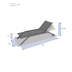 Transat Milenio Anthracite Et Graphite Hespéride -Plein air Deco transat milenio anthracite graphite hesperide 3