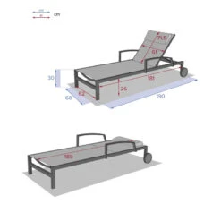 Transat Ocala Inclinable Jade/graphite Hespéride -Plein air Deco transat ocala inclinable jadegraphite hesperide 5